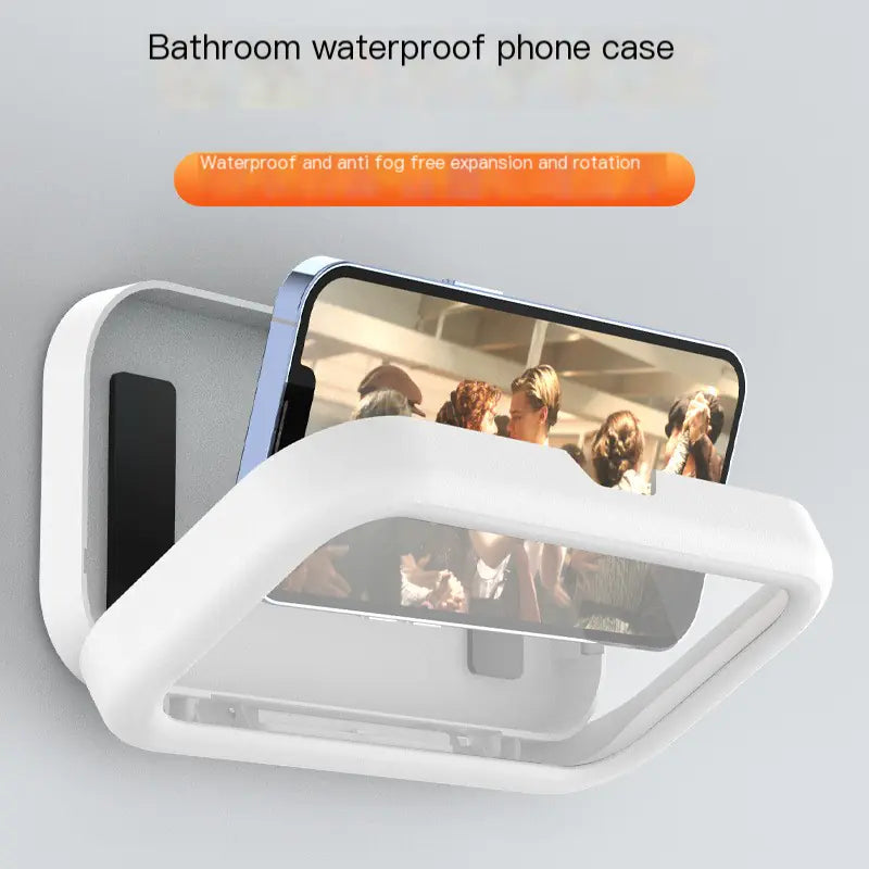 360-Degree Adjustable Waterproof Phone Holder for Bathroom