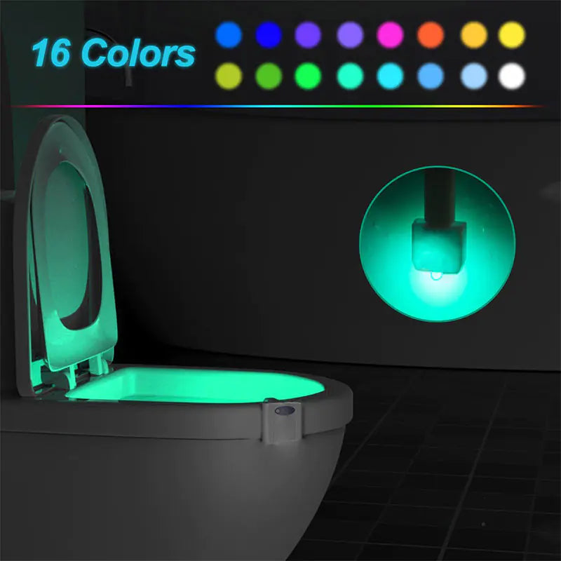 16-Color Motion Sensor LED Toilet Night Light