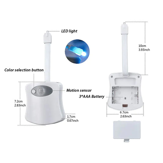 16-Color Motion Sensor LED Toilet Night Light