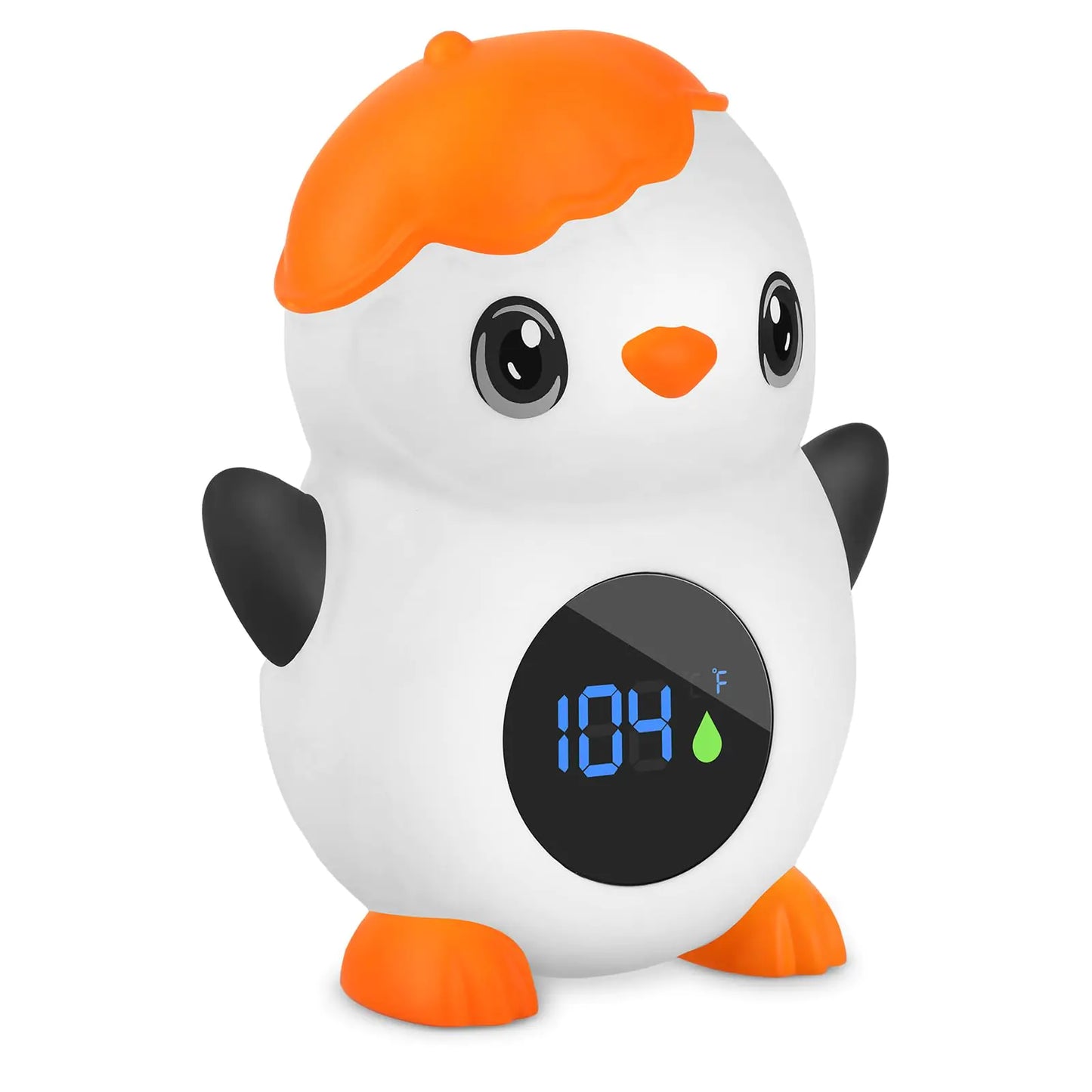 Baby Bath Thermometer with LED Display and Temperature WarningKids Bathroom Safety ProductsBath Thermometer for Infants Newborn Bath Safety Toy Thermometer (Penguin)