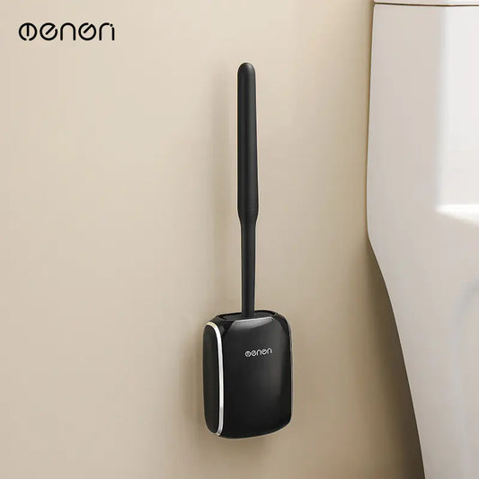 Elegant Wall-Mounted Toilet Brush Set with Base