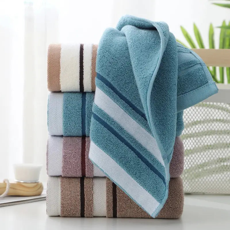 Solid Color Cotton Hand Towel for Home Bathroom Use