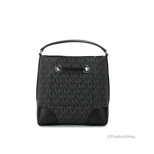 Michael Kors Mercer Small Black PVC Bucket Crossbody Bag